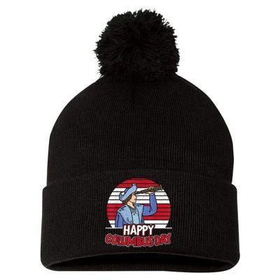 Happy Columbus Day Christopher Columbus Italian Navigator TShirt Pom Pom 12in Knit Beanie