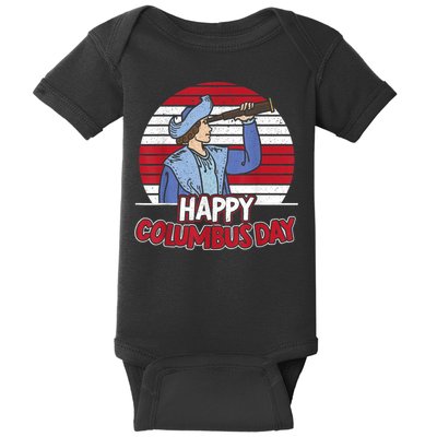 Happy Columbus Day Christopher Columbus Italian Navigator TShirt Baby Bodysuit