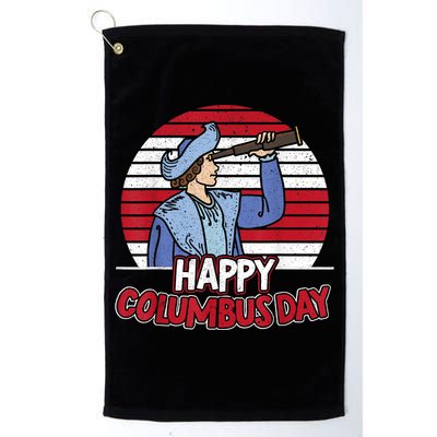 Happy Columbus Day Christopher Columbus Italian Navigator TShirt Golf Towel