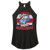 Happy Columbus Day Christopher Columbus Italian Navigator TShirt Women's Perfect Tri Rocker Tank