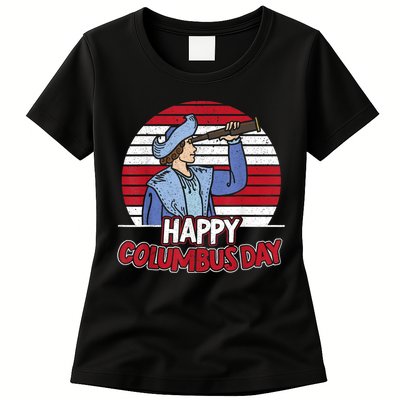 Happy Columbus Day Christopher Columbus Italian Navigator TShirt Womens T-Shirt