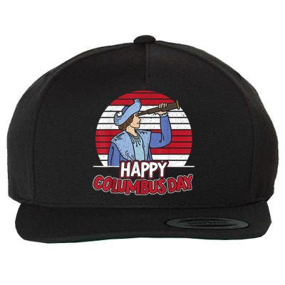 Happy Columbus Day Christopher Columbus Italian Navigator TShirt Wool Snapback Cap