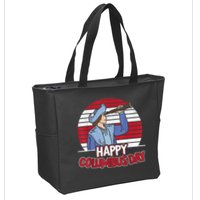 Happy Columbus Day Christopher Columbus Italian Navigator TShirt Zip Tote Bag