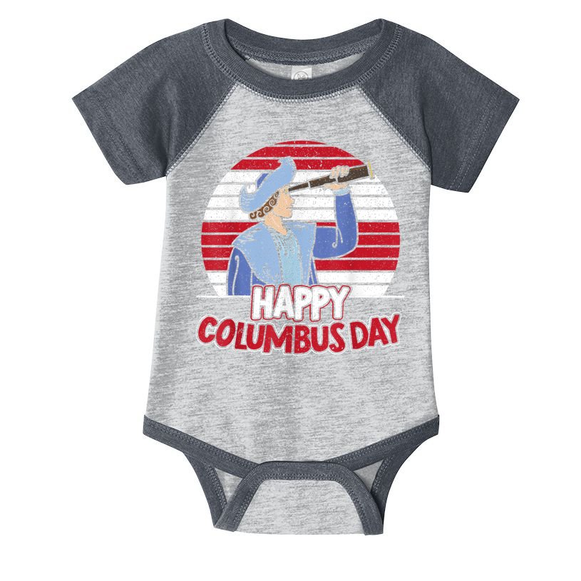 Happy Columbus Day Christopher Columbus Italian Navigator TShirt Infant Baby Jersey Bodysuit