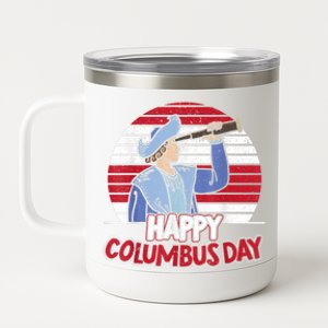 Happy Columbus Day Christopher Columbus Italian Navigator TShirt 12 oz Stainless Steel Tumbler Cup