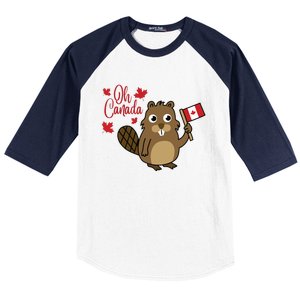 Happy Canada Day Shirts Funny Canadian Groundhog Flag Baseball Sleeve Shirt