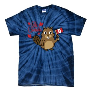 Happy Canada Day Shirts Funny Canadian Groundhog Flag Tie-Dye T-Shirt