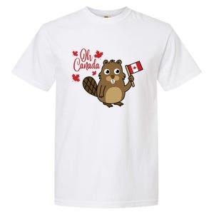 Happy Canada Day Shirts Funny Canadian Groundhog Flag Garment-Dyed Heavyweight T-Shirt