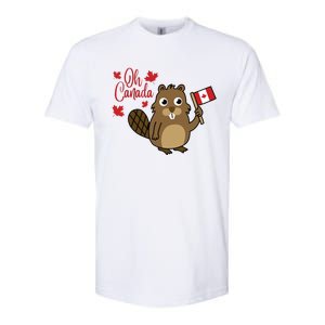 Happy Canada Day Shirts Funny Canadian Groundhog Flag Softstyle CVC T-Shirt