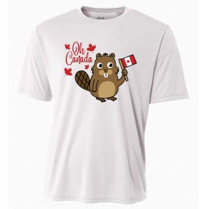 Happy Canada Day Shirts Funny Canadian Groundhog Flag Cooling Performance Crew T-Shirt