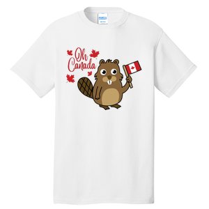 Happy Canada Day Shirts Funny Canadian Groundhog Flag Tall T-Shirt