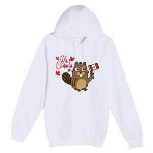 Happy Canada Day Shirts Funny Canadian Groundhog Flag Premium Pullover Hoodie