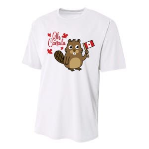 Happy Canada Day Shirts Funny Canadian Groundhog Flag Performance Sprint T-Shirt