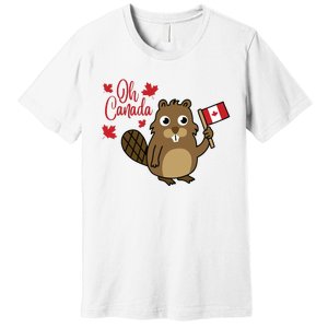 Happy Canada Day Shirts Funny Canadian Groundhog Flag Premium T-Shirt