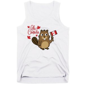 Happy Canada Day Shirts Funny Canadian Groundhog Flag Tank Top