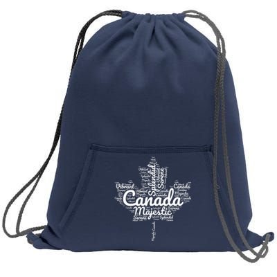 Happy Canada Day Celebrations Maple Leaf Canadian Pride Sweatshirt Cinch Pack Bag