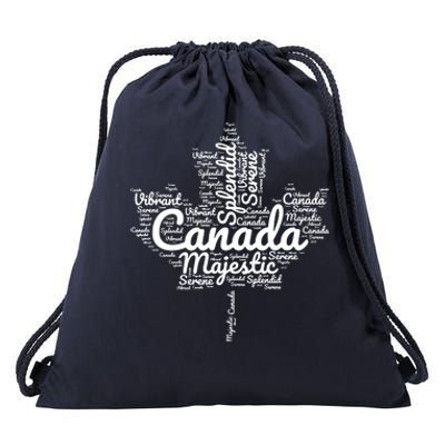 Happy Canada Day Celebrations Maple Leaf Canadian Pride Drawstring Bag