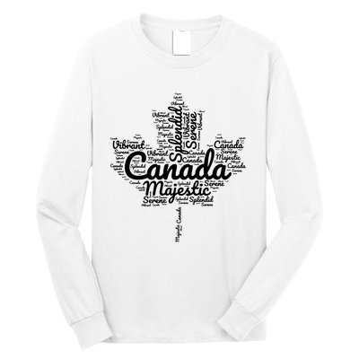 Happy Canada Day Celebrations Maple Leaf Canadian Pride Long Sleeve Shirt