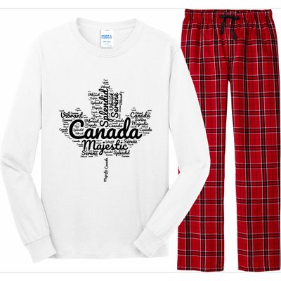 Happy Canada Day Celebrations Maple Leaf Canadian Pride Long Sleeve Pajama Set