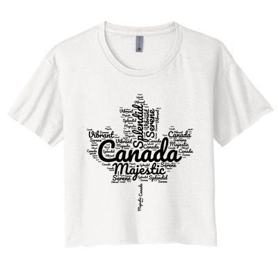 Happy Canada Day Celebrations Maple Leaf Canadian Pride Women's Crop Top Tee