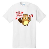 Happy Canada Day Funny Canadian Groundhog Flag Vneck Tall T-Shirt