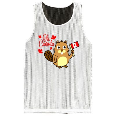 Happy Canada Day Funny Canadian Groundhog Flag Vneck Mesh Reversible Basketball Jersey Tank