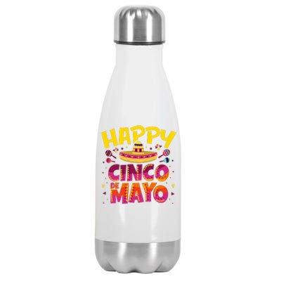 Happy Cinco De Mayo Stainless Steel Insulated Water Bottle