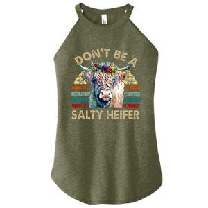 Highland Cowshirt Dont Be Salty Heifer Women's Perfect Tri Rocker Tank