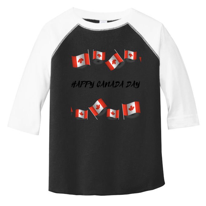 Happy Canada Day Canadian Flag Freedom Country Canadians Gift Toddler Fine Jersey T-Shirt