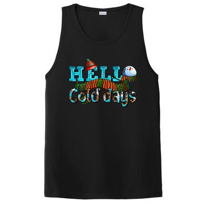 Hello Cold Days With Snowman Christmas Matching Family Gifts PosiCharge Competitor Tank