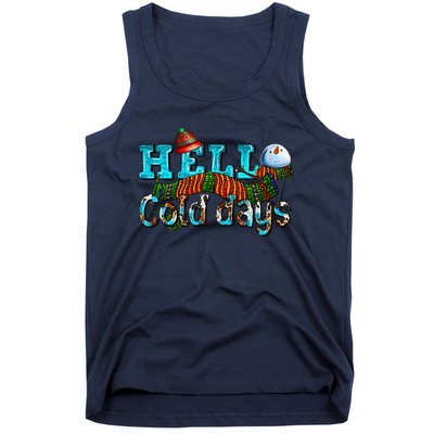 Hello Cold Days With Snowman Christmas Matching Family Gifts Tank Top