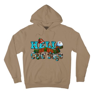 Hello Cold Days With Snowman Christmas Matching Family Gifts Hoodie