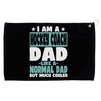 Hockey Coach Dad Cooler Than Normal Gift Grommeted Golf Towel