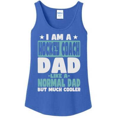 Hockey Coach Dad Cooler Than Normal Gift Ladies Essential Tank