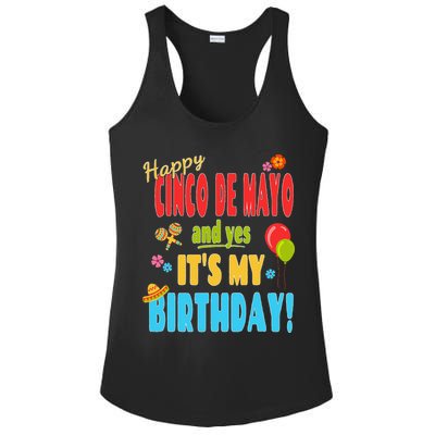 Happy Cinco De Mayo Birthday May 5th Birthday Party Ladies PosiCharge Competitor Racerback Tank