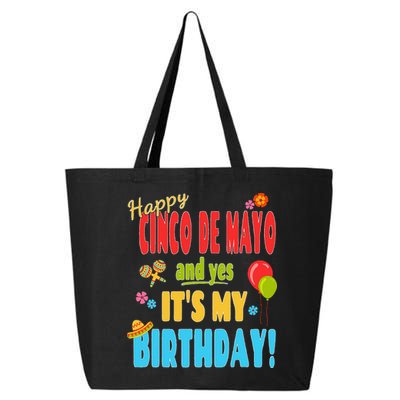 Happy Cinco De Mayo Birthday May 5th Birthday Party 25L Jumbo Tote