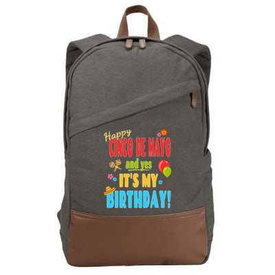 Happy Cinco De Mayo Birthday May 5th Birthday Party Cotton Canvas Backpack