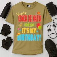 Happy Cinco De Mayo Birthday May 5th Birthday Party Cooling Performance Crew T-Shirt