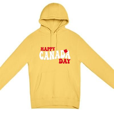 Happy Canada Day Maple Canadian Canada Pride Flag Patriotic Premium Pullover Hoodie