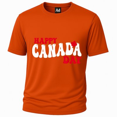 Happy Canada Day Maple Canadian Canada Pride Flag Patriotic Cooling Performance Crew T-Shirt