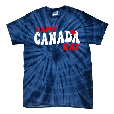 Happy Canada Day Maple Canadian Canada Pride Flag Patriotic Tie-Dye T-Shirt