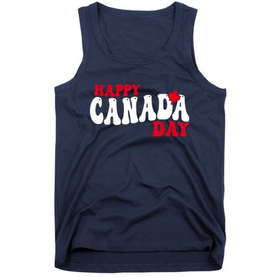 Happy Canada Day Maple Canadian Canada Pride Flag Patriotic Tank Top