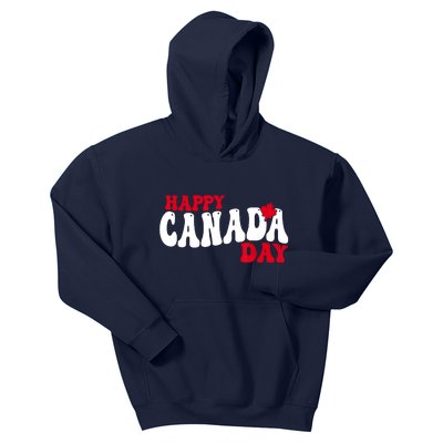 Happy Canada Day Maple Canadian Canada Pride Flag Patriotic Kids Hoodie