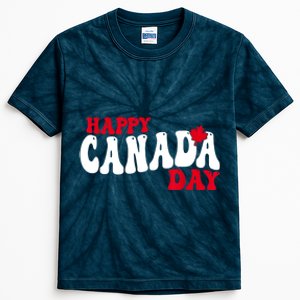 Happy Canada Day Maple Canadian Canada Pride Flag Patriotic Kids Tie-Dye T-Shirt