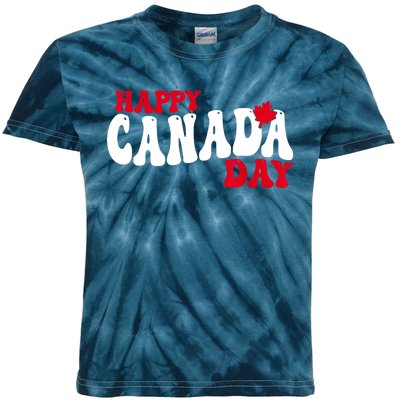 Happy Canada Day Maple Canadian Canada Pride Flag Patriotic Kids Tie-Dye T-Shirt