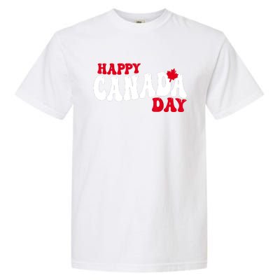 Happy Canada Day Maple Canadian Canada Pride Flag Patriotic Garment-Dyed Heavyweight T-Shirt