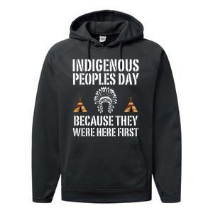 Happy Columbus Day Indigenous People Day Anti Columbus Performance Fleece Hoodie