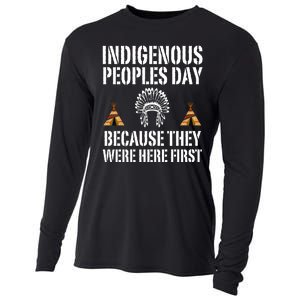 Happy Columbus Day Indigenous People Day Anti Columbus Cooling Performance Long Sleeve Crew