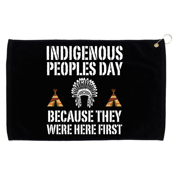 Happy Columbus Day Indigenous People Day Anti Columbus Grommeted Golf Towel