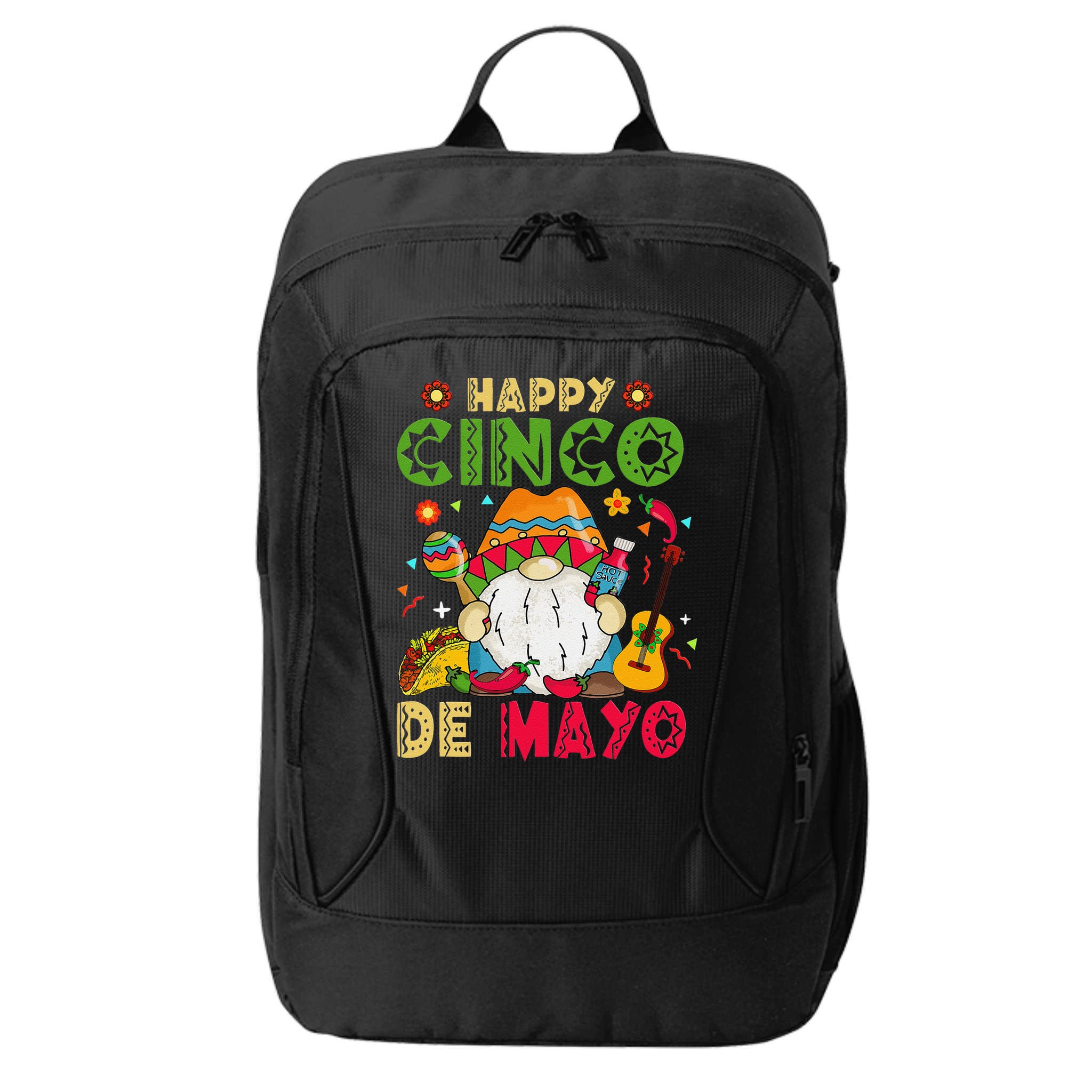 Happy Cinco De Mayo Mexican Gnome Cinco De Mayo City Backpack